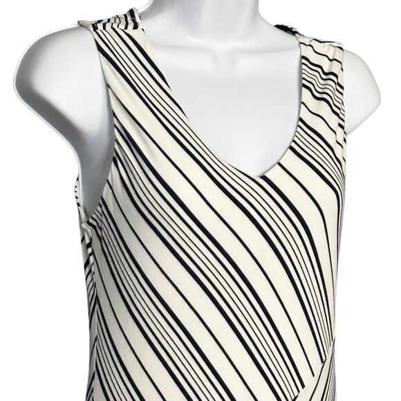 Soma Women's Casual Midi Dress V Neck Sleeveless Asymmetrical Soft Knit Sz Small - Picture 3 of 8